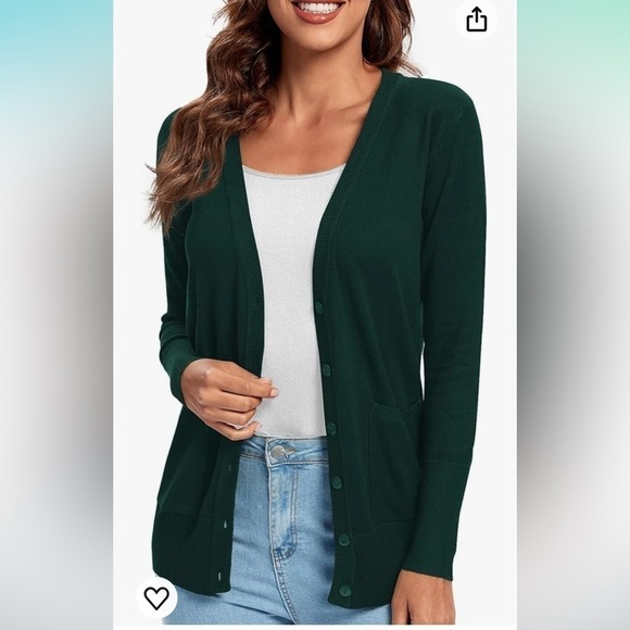 NWT Urban CoCo Women's Long Sleeve Button Down Basic Cardigan Sweater XL - Picture 3 of 6